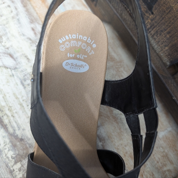 Dr.Scholl's Everlasting Espadrille Wedge Slip On, Black,  Size 8M - Picture 4 of 10